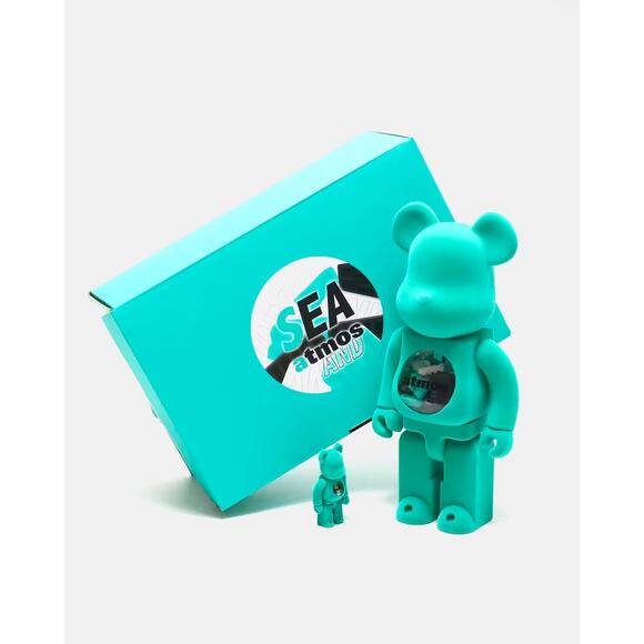 atmos X BE@RBRICK X “WIND AND SEA” • 100% 400% • Cross-Posted • Firm - Picture 1 of 8